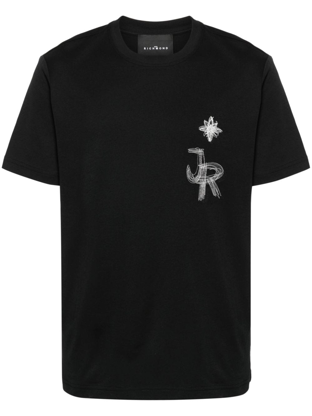 John Richmond logo-embroidered cotton T-shirt - Black von John Richmond