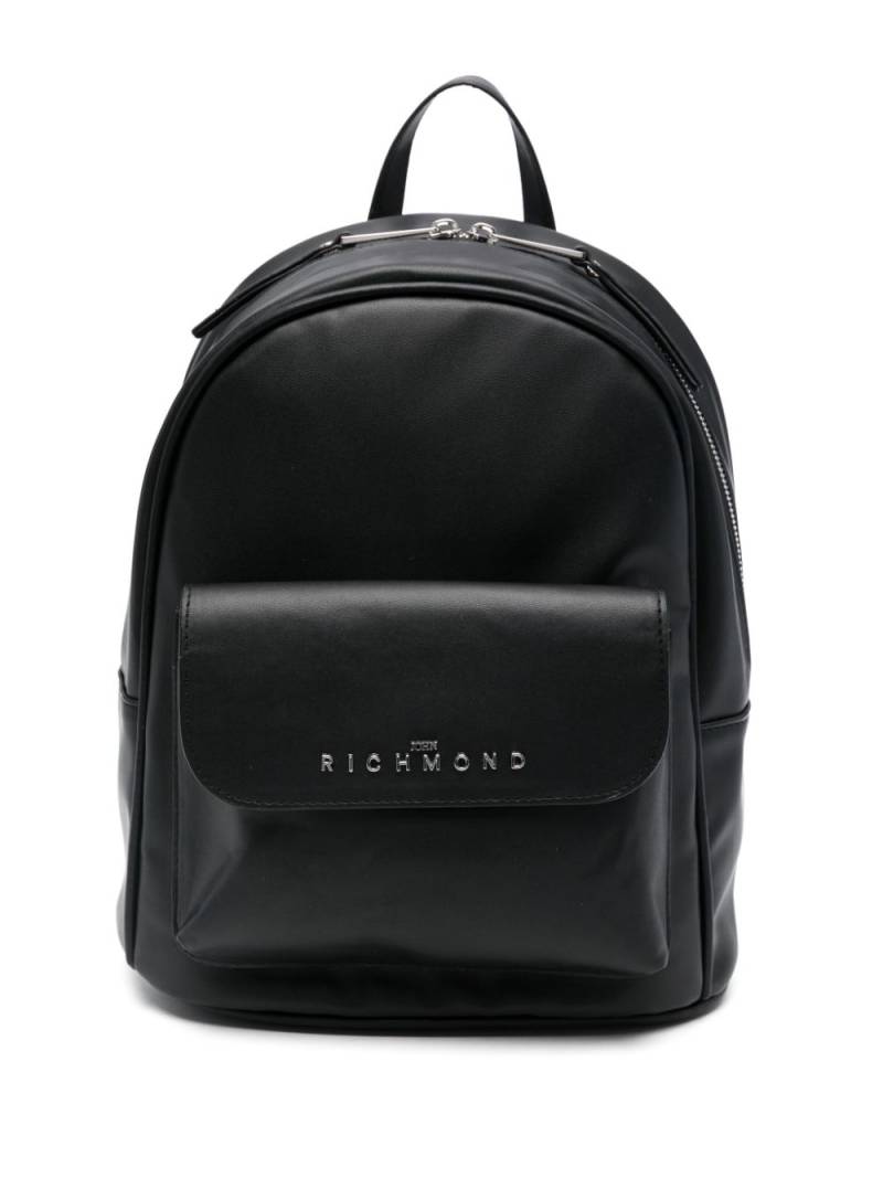 John Richmond logo-lettering backpack - Black von John Richmond