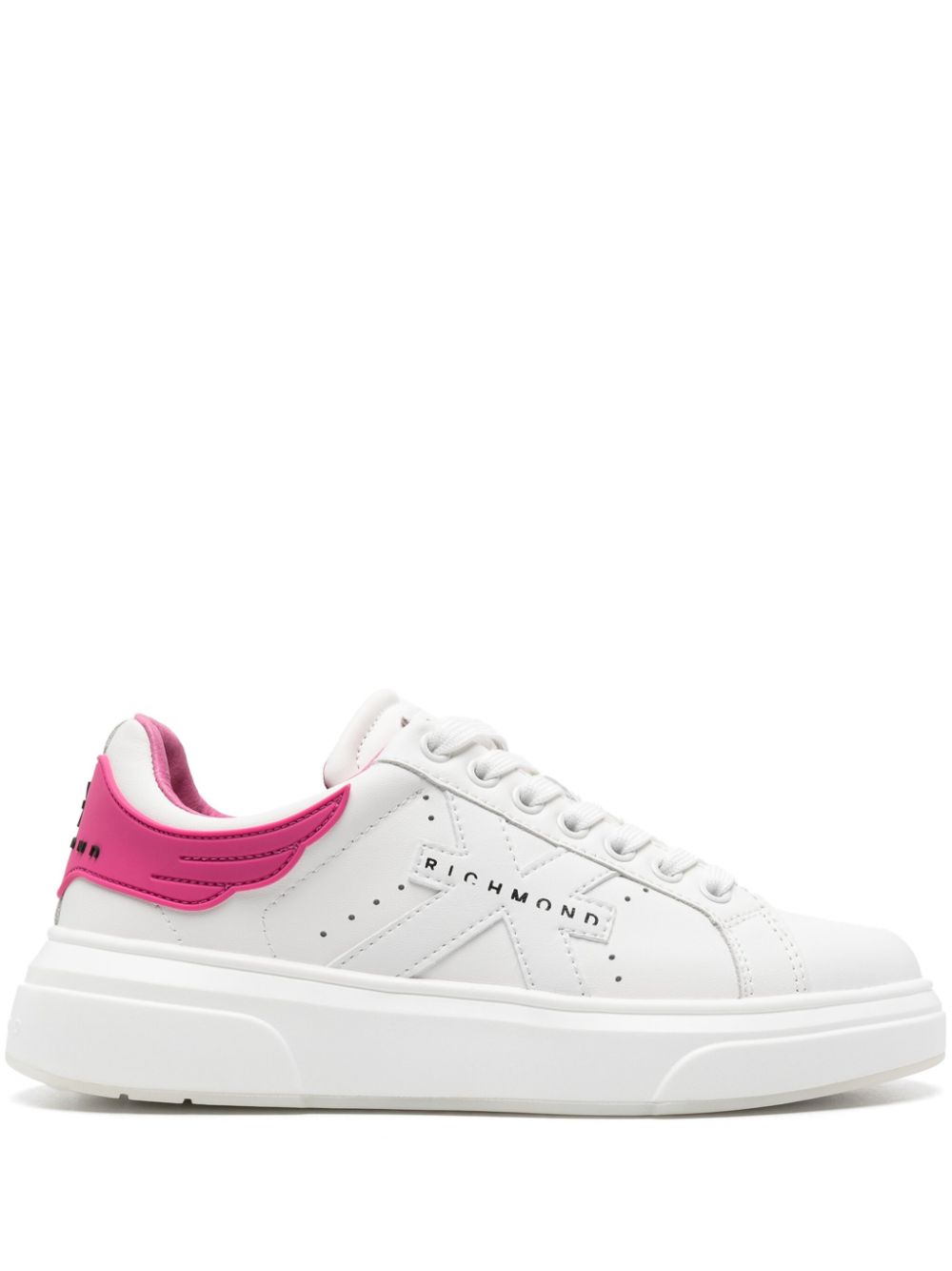 John Richmond logo-patch leather sneakers - White von John Richmond