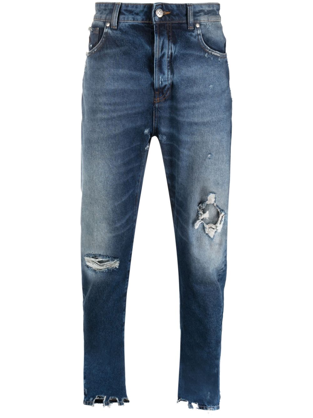 John Richmond logo-patch skinny jeans - Blue von John Richmond