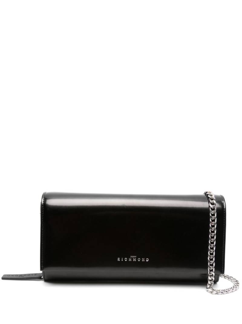 John Richmond logo-print clutch bag - Black von John Richmond