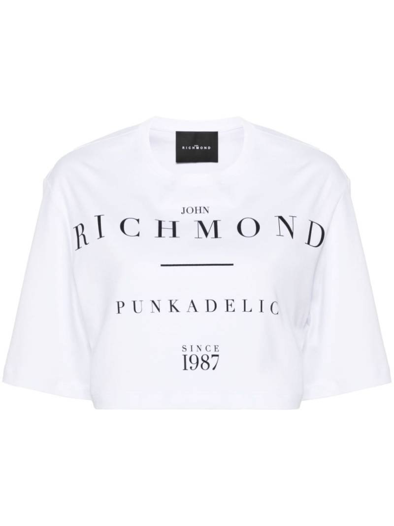 John Richmond logo-print cropped T-shirt - White von John Richmond