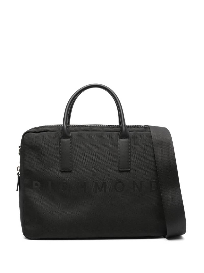 John Richmond logo-print laptop bag - Black von John Richmond