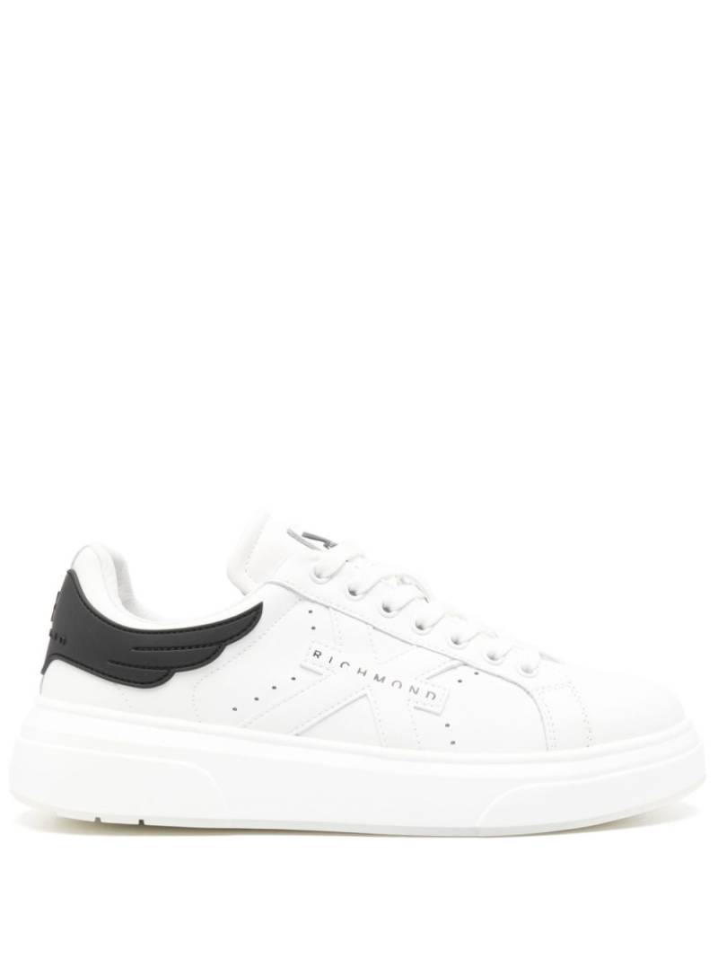 John Richmond logo-print leather sneakers - White von John Richmond