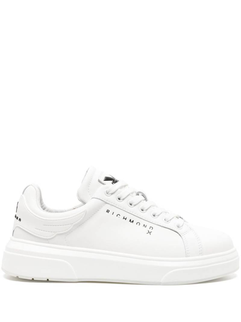 John Richmond logo-print leather sneakers - White von John Richmond