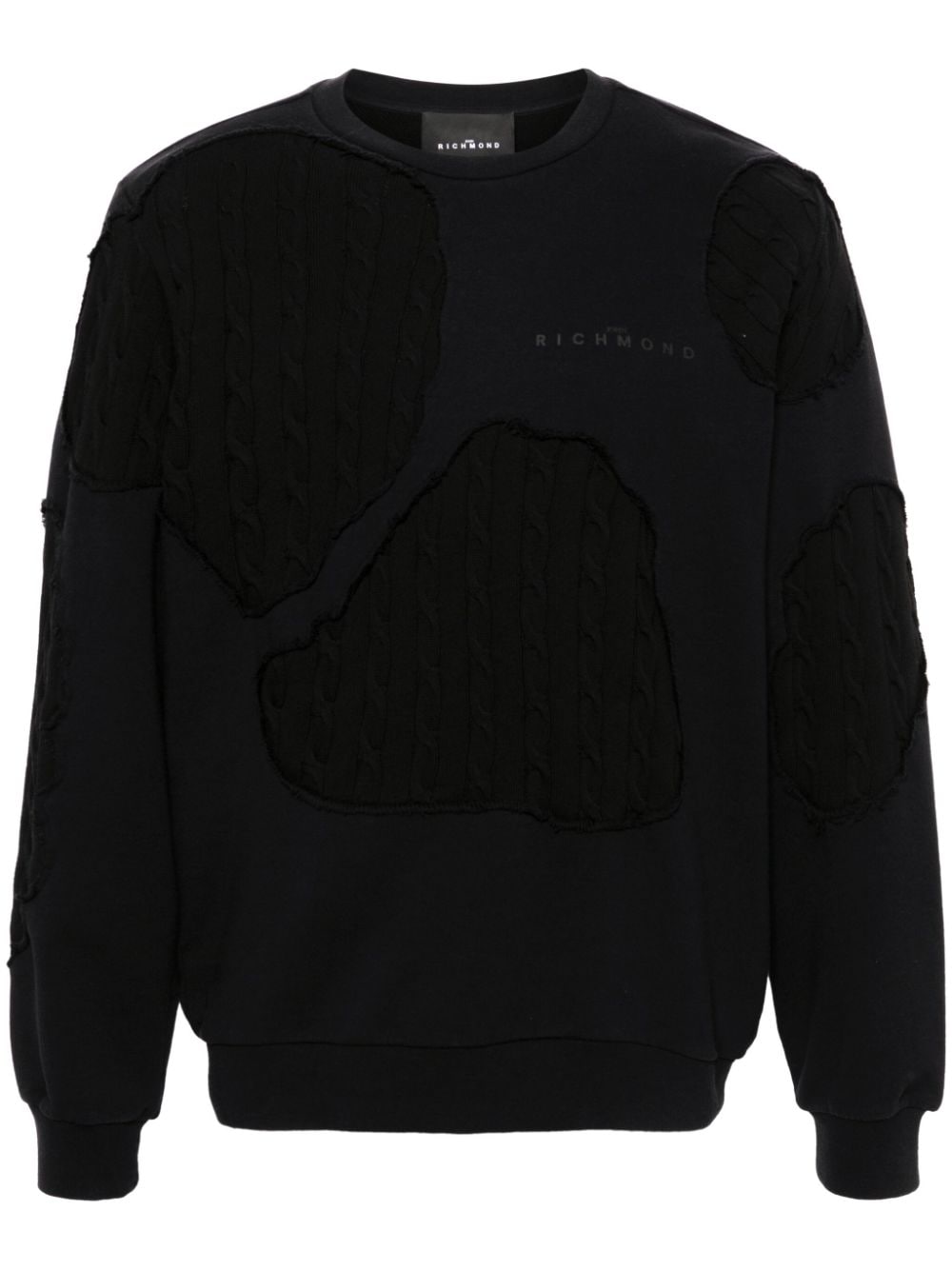 John Richmond logo-print patchwork sweatshirt - Black von John Richmond