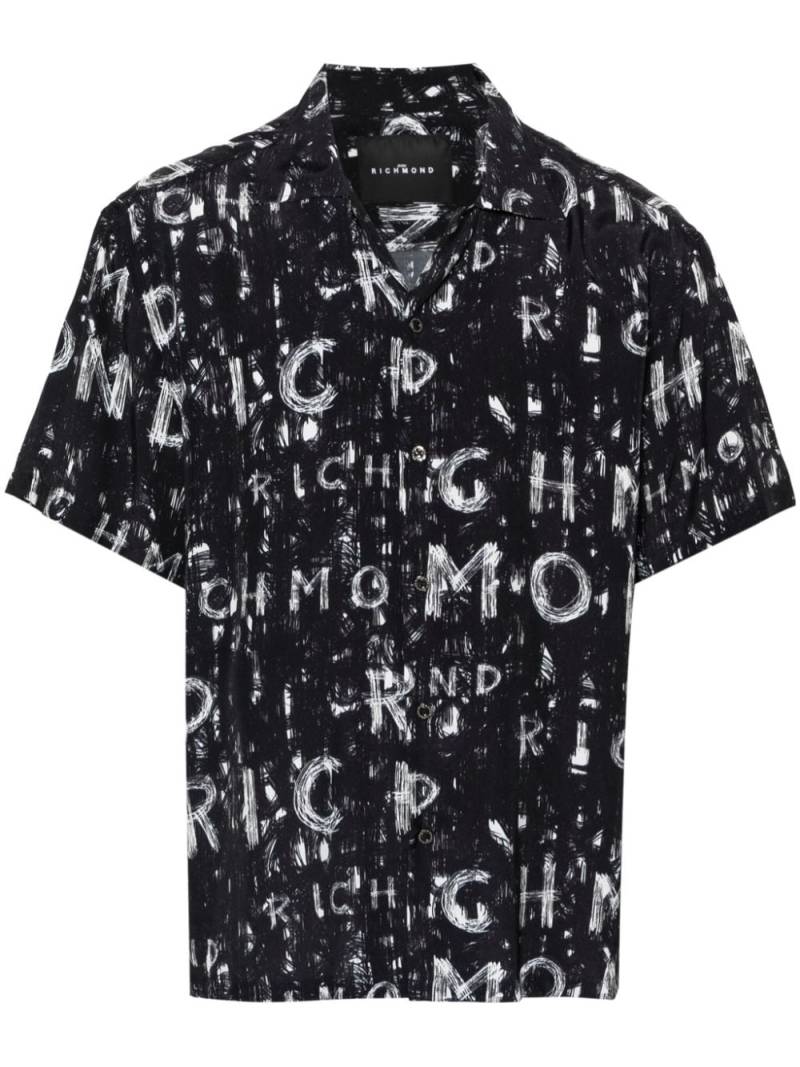 John Richmond logo-print short-sleeve shirt - Black von John Richmond