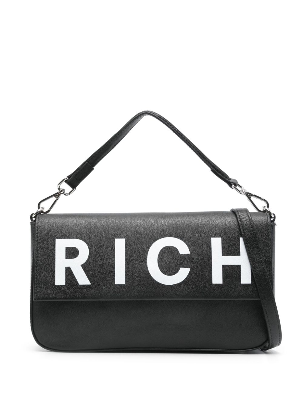 John Richmond logo-print shoulder bag - Black von John Richmond