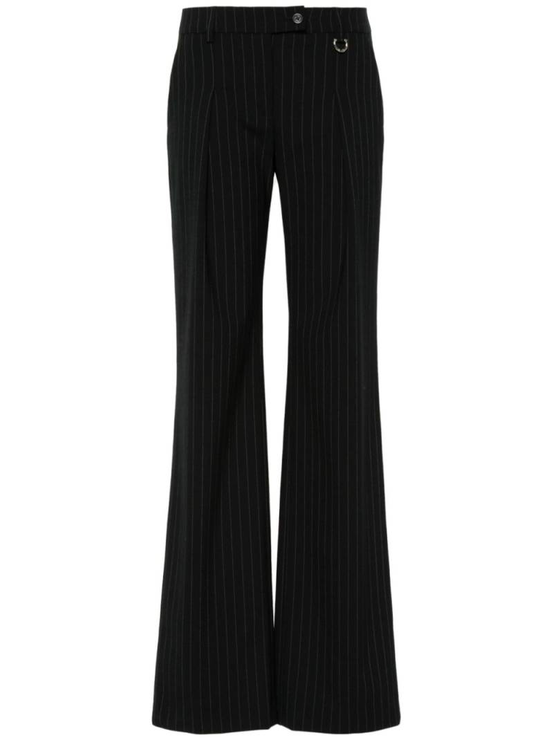 John Richmond pinstriped pleated straight trousers - Black von John Richmond