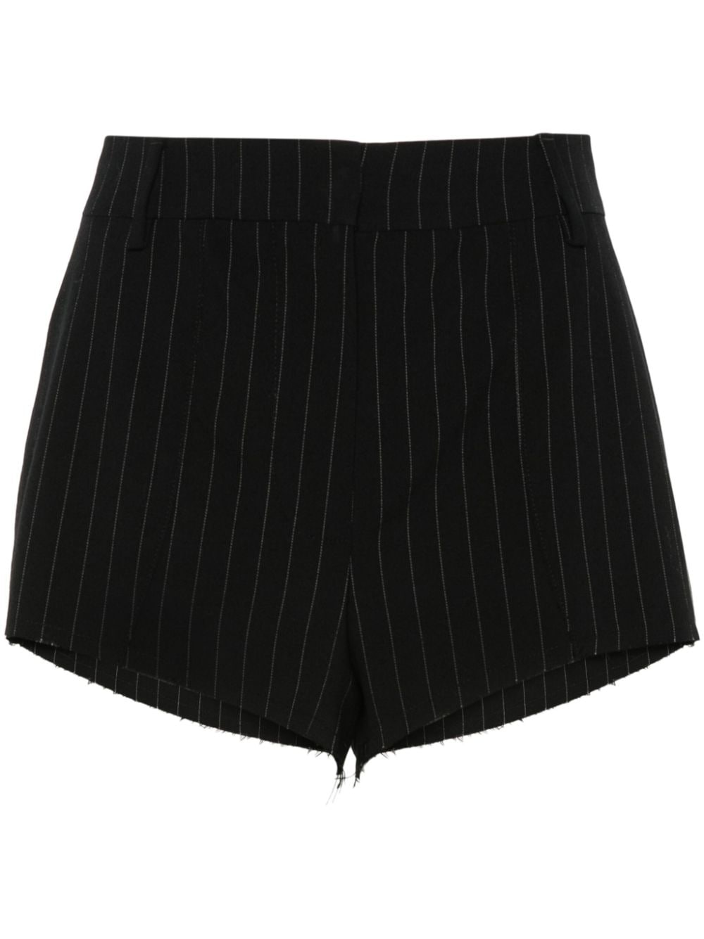 John Richmond pinstriped raw-cut shorts - Black von John Richmond