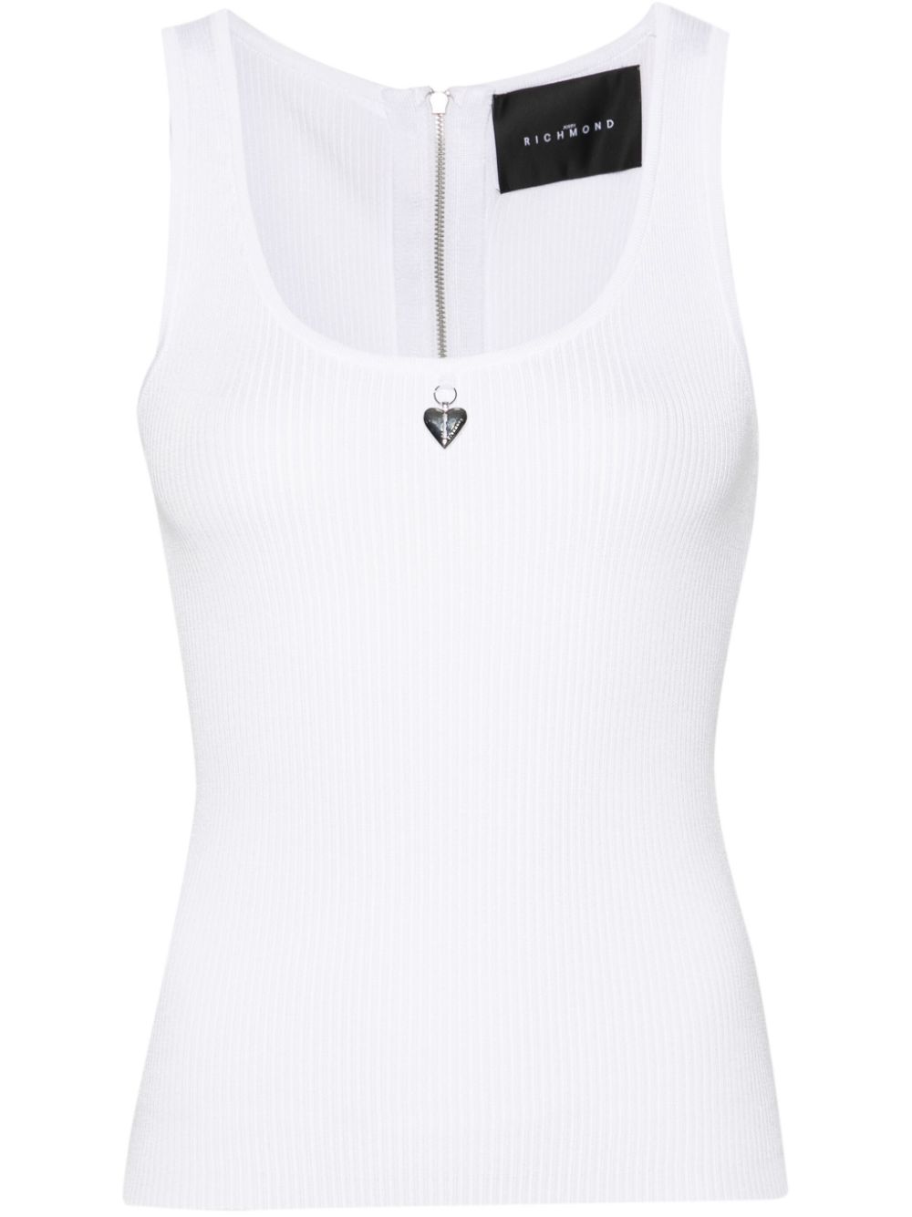 John Richmond ribbed-knit sleeveless top - White von John Richmond