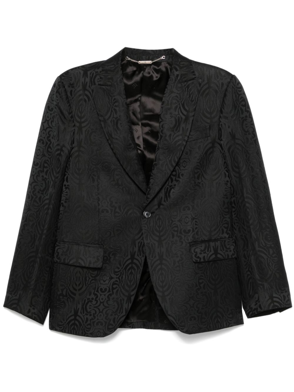 John Richmond single-breasted jacquard blazer - Black von John Richmond