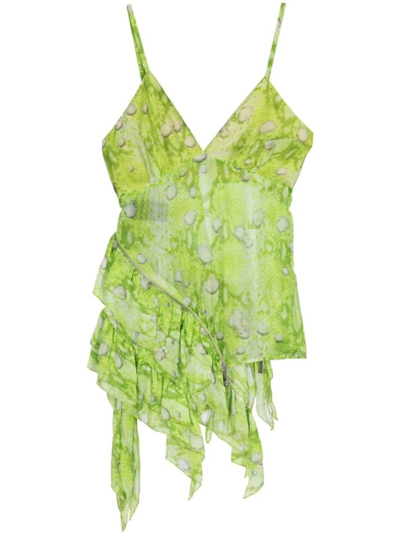 John Richmond snakeskin-print tank top - Green von John Richmond