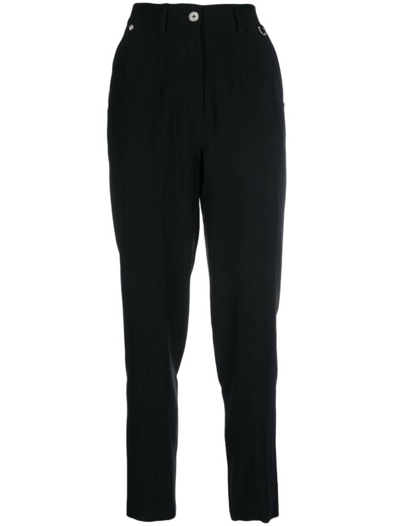 John Richmond straight-leg high-waisted trousers - Black von John Richmond