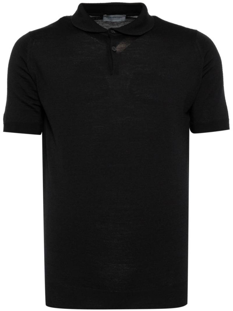 John Smedley Paytin knitted polo - Black von John Smedley