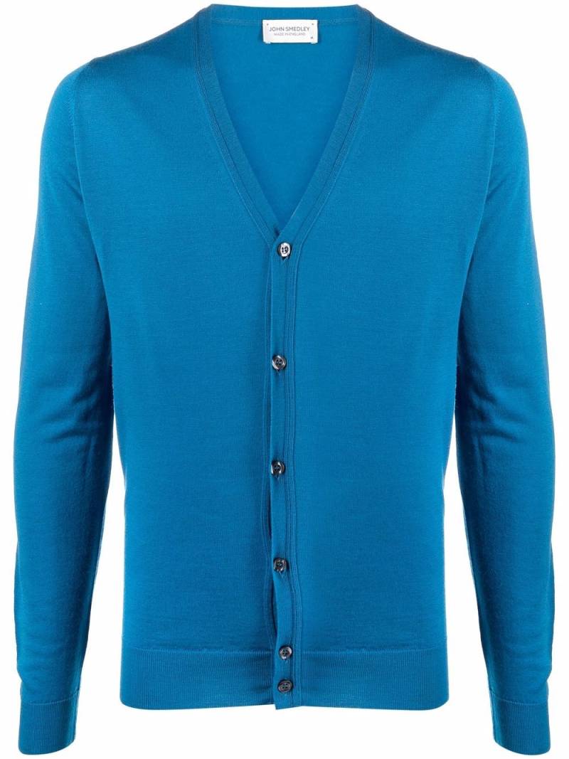 John Smedley Petworth fine knit cardigan - Blue von John Smedley