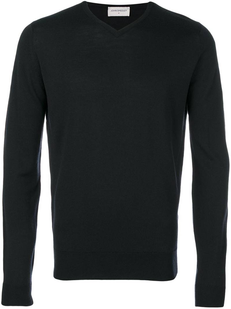 John Smedley V-neck jumper - Black von John Smedley