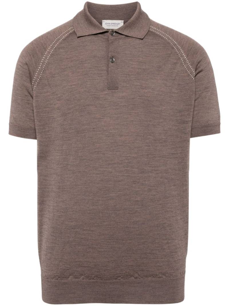 John Smedley merino short-sleeve polo shirt - Brown von John Smedley