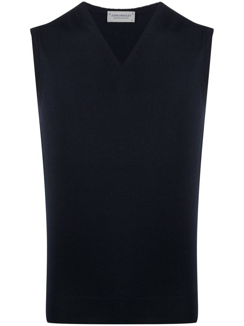 John Smedley sleeveless knit pullover - Blue von John Smedley