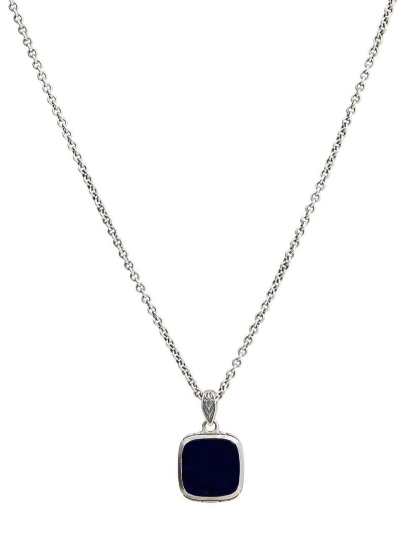 John Varvatos black onyx pendant necklace - Silver von John Varvatos