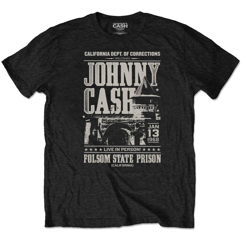 Johnny Cash - Prison TShirt, für Damen, Schwarz, Größe M von Johnny Cash