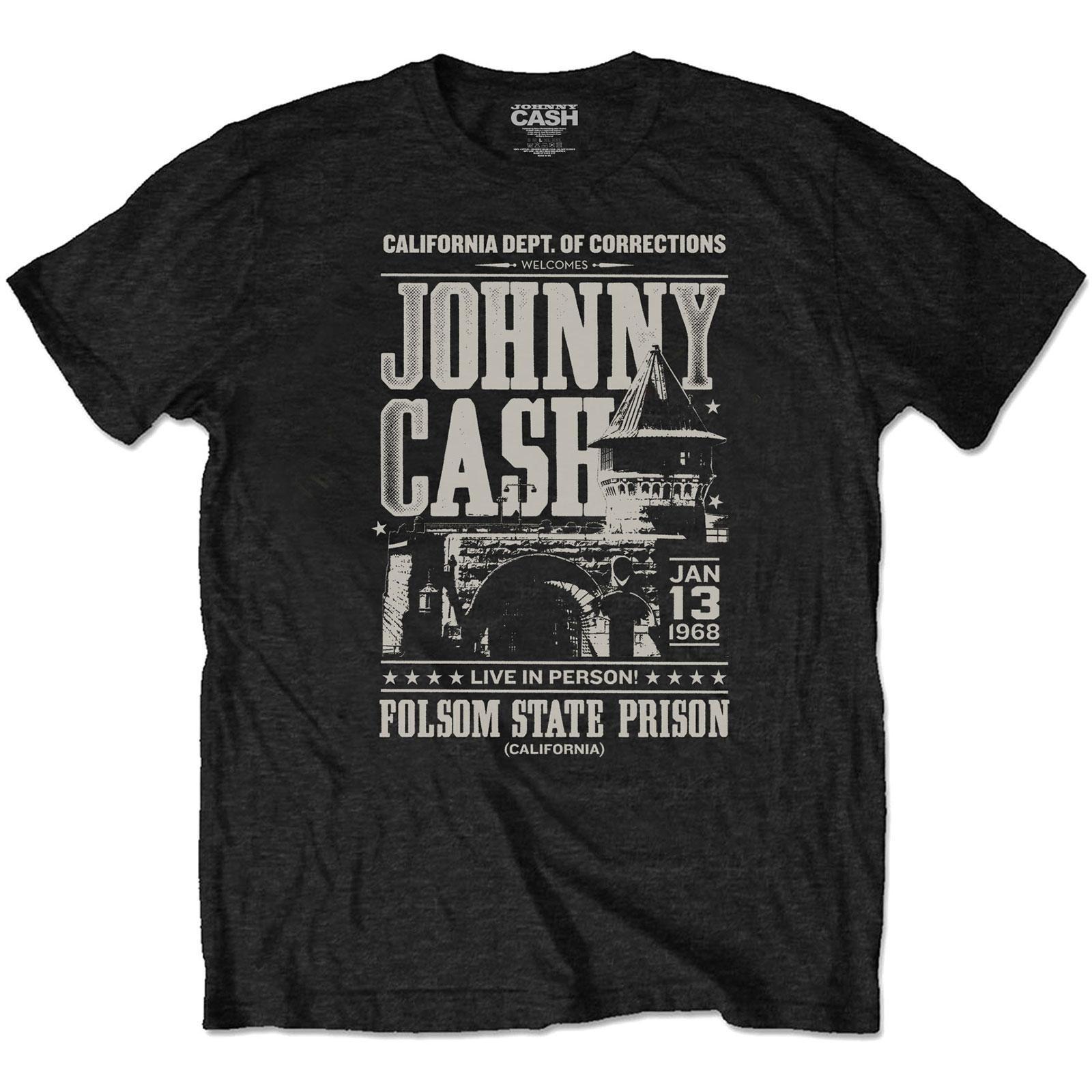 Johnny Cash - Prison TShirt, für Damen, Schwarz, Größe S von Johnny Cash