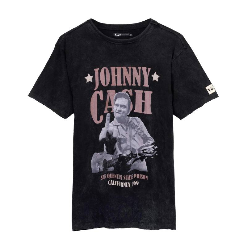 Johnny Cash - State Prison TShirt, für Damen, Schwarz, Größe L von Johnny Cash