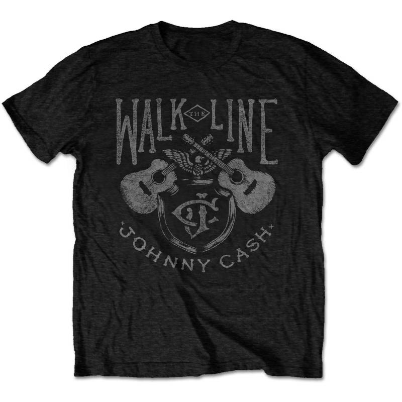 Walk The Line Tshirt Damen Schwarz M von Johnny Cash