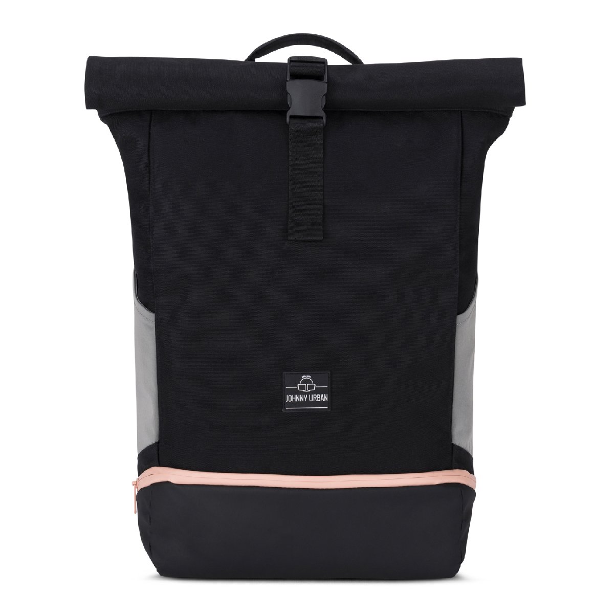 Allen - Rolltop Rucksack L, Schwarz-Rosa von Johnny Urban