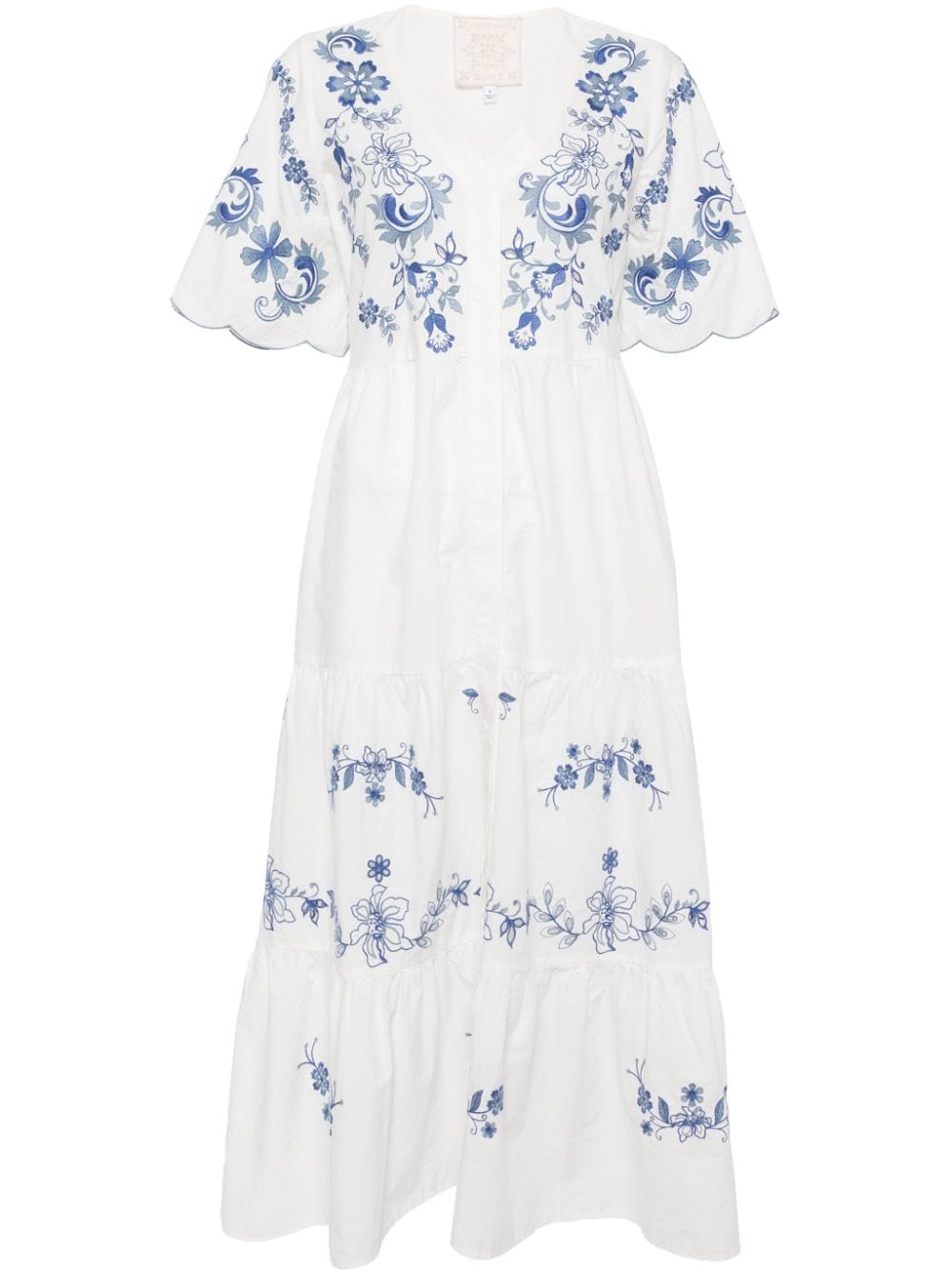 Johnny Was Alegra embroidered dress - White von Johnny Was