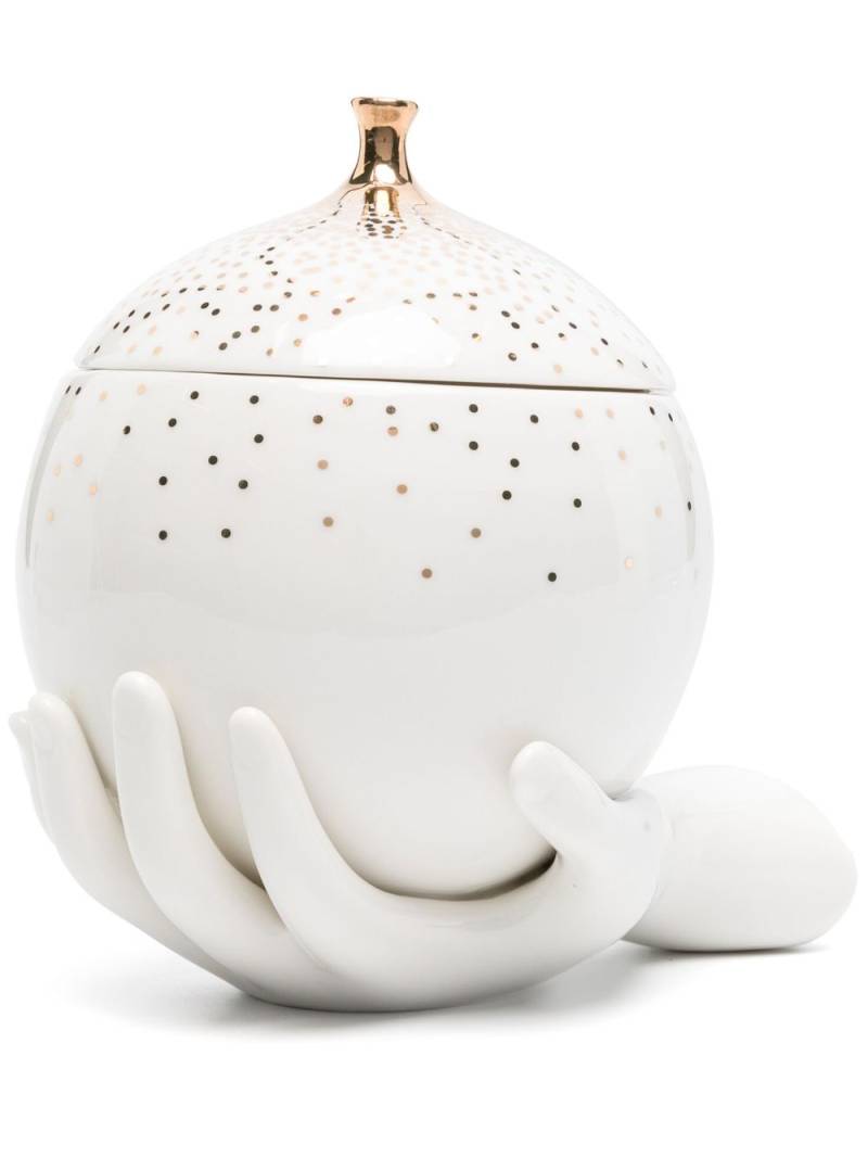 Jonathan Adler Gilded Eve ceramic box - White von Jonathan Adler