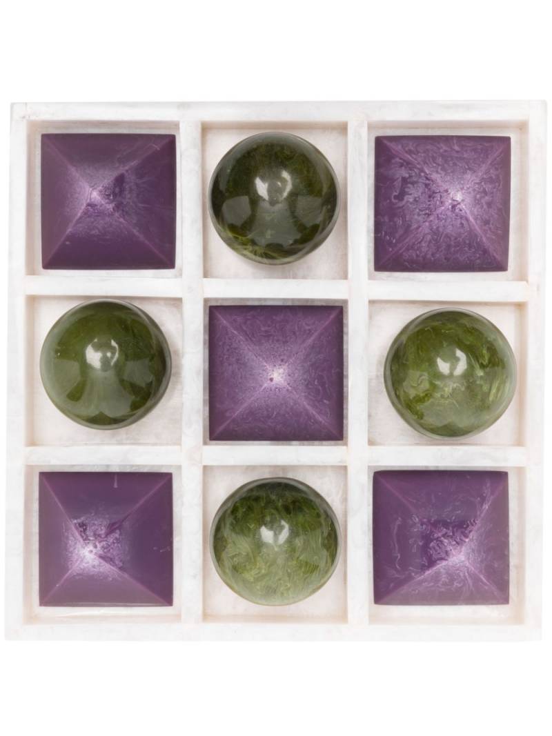 Jonathan Adler Mustique acrylic tic-tac-toe set - Purple von Jonathan Adler