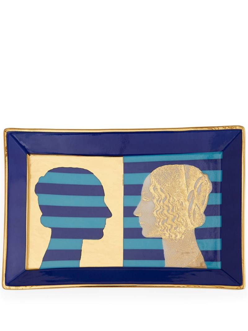 Jonathan Adler Renaissance rectangle tray - Blue von Jonathan Adler