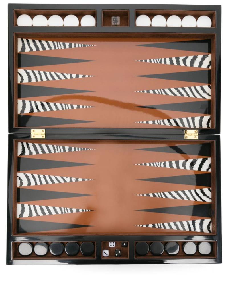 Jonathan Adler Zebra backgammon set - Brown von Jonathan Adler