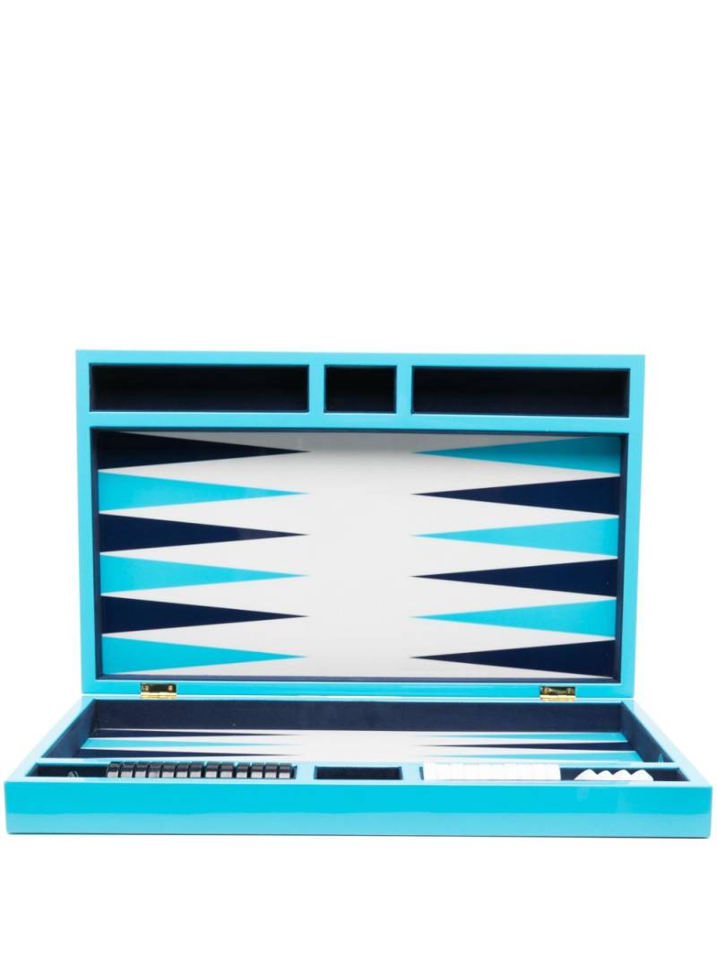 Jonathan Adler checkboard backgammon set - Blue von Jonathan Adler