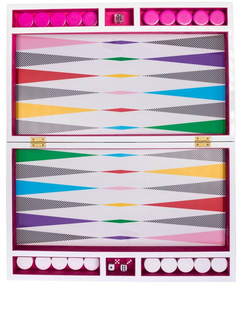 Jonathan Adler checkboard backgammon set - White von Jonathan Adler