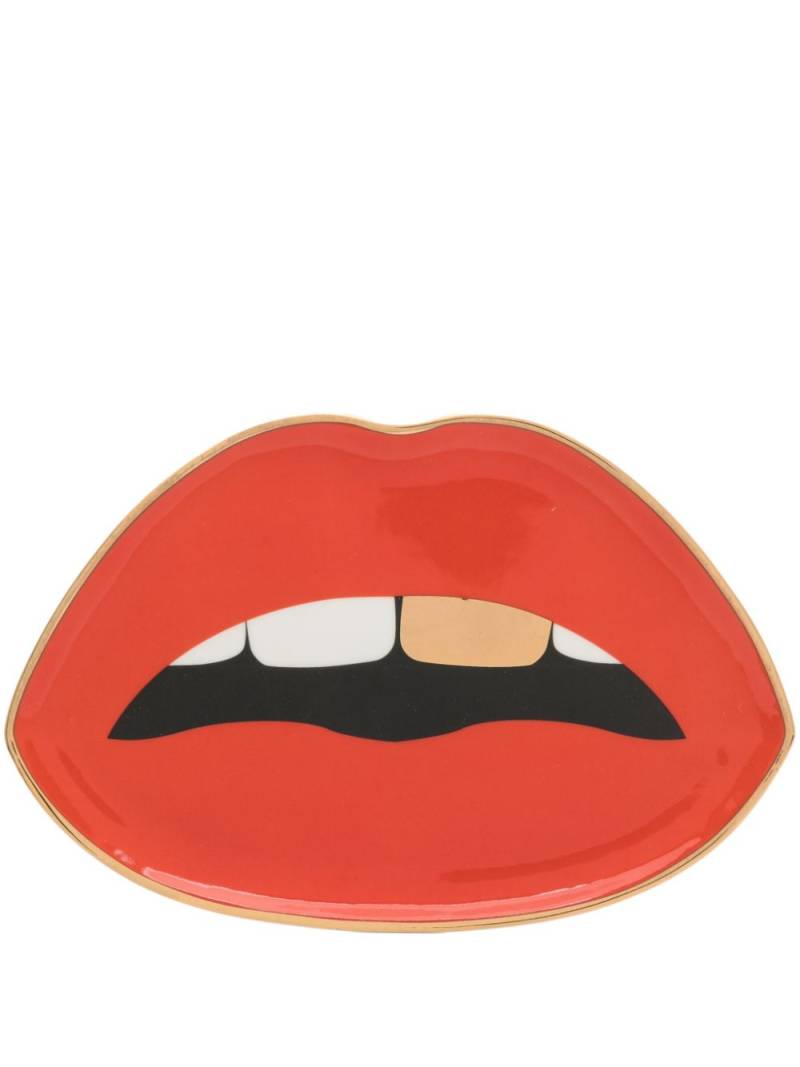 Jonathan Adler lip-motif porcelain tray - Red von Jonathan Adler