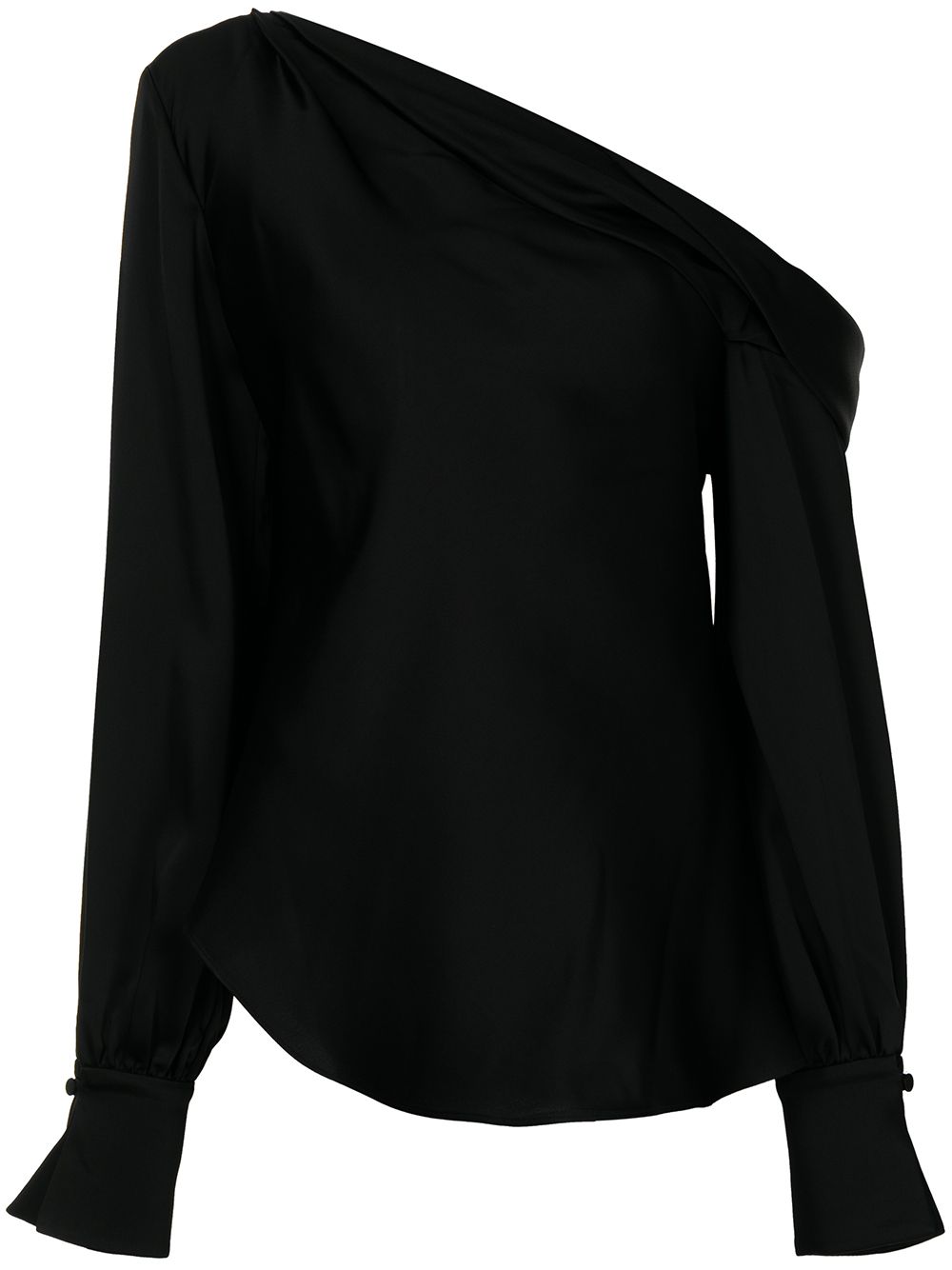 Simkhai Alice one-shoulder stain blouse - Black von Simkhai