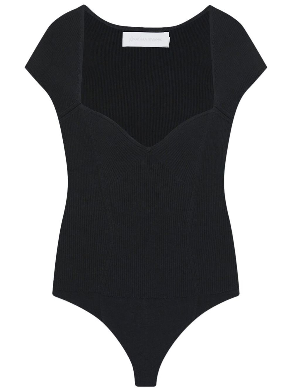 Simkhai Barbara cap-sleeved bodysuit - Black von Simkhai