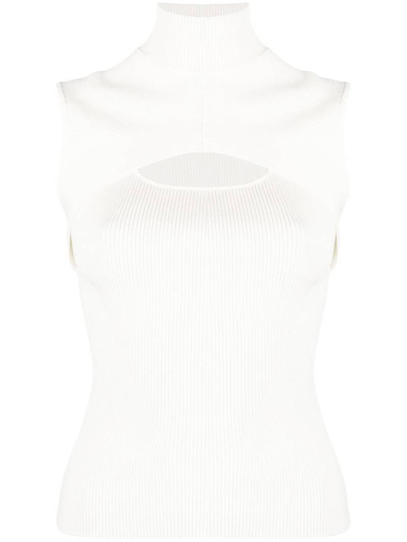 Simkhai Easton cut-ut ribbed top - Neutrals von Simkhai