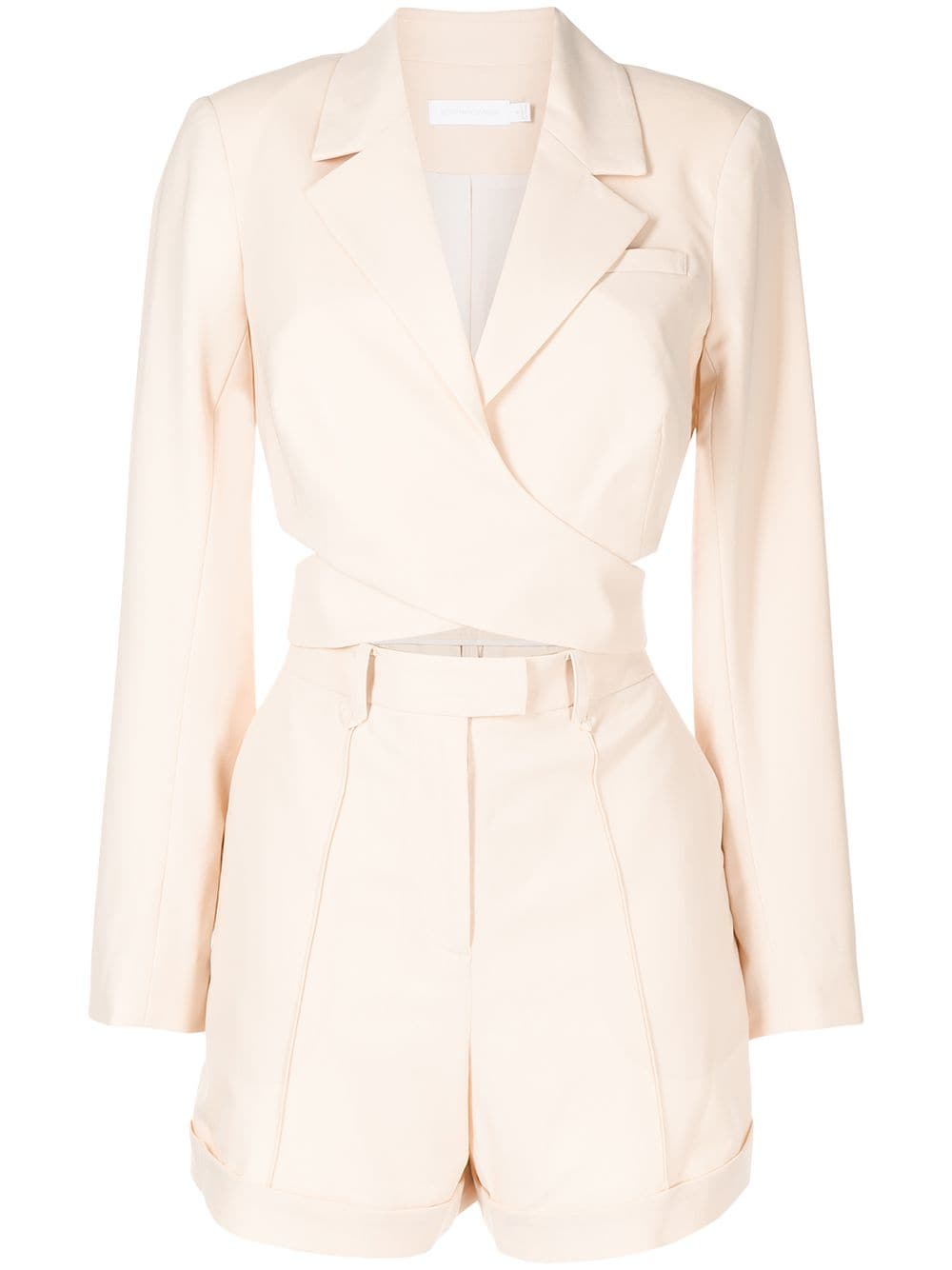 Simkhai Nella tailored wrap playsuit - Neutrals von Simkhai