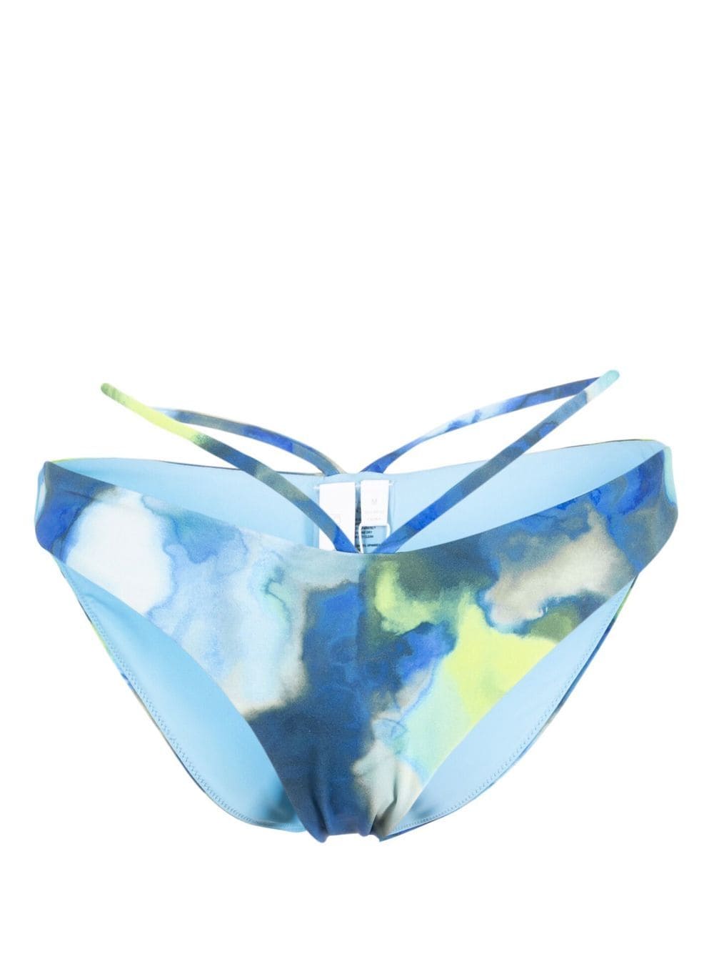 Simkhai waist-strap watercolour bikini bottoms - Blue von Simkhai