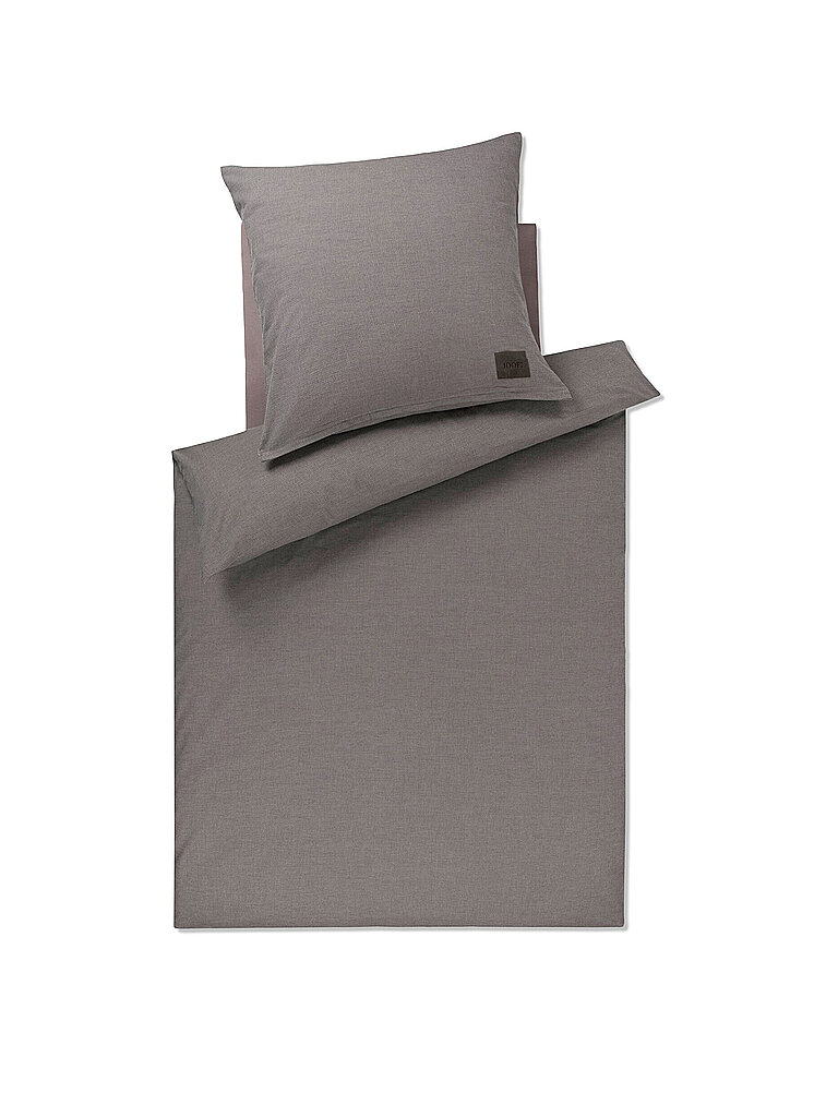 JOOP Flanell Bettwäsche 70x90cm/140x200cm SOFT Stone  grau von Joop