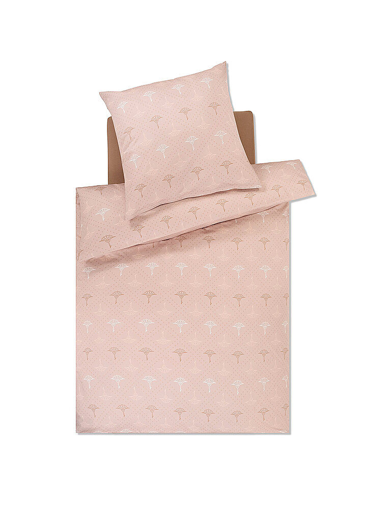 JOOP Satin-Bettwäsche CORNFLOWER CHARM 70x90 / 140x200cm Nude beige von Joop