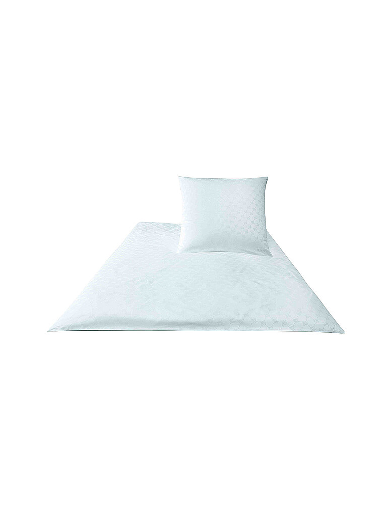 JOOP Satin Bettwäsche Cornflower 2x 70x90cm/200x200cm Weiss weiss von Joop