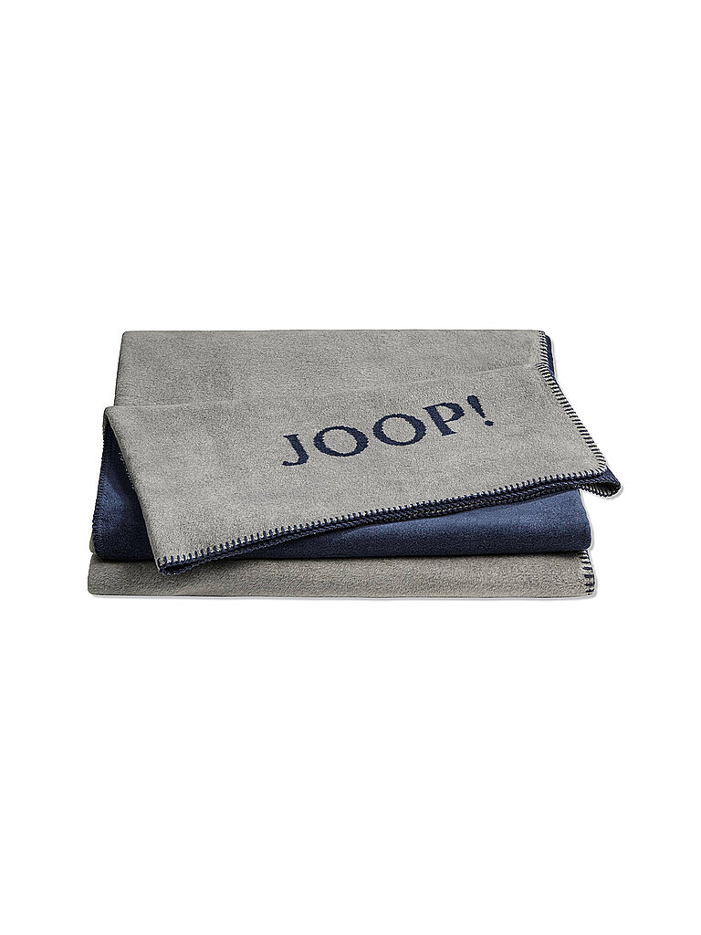 JOOP Wohndecke - Plaid 150x200cm Uni Doubleface Silber/Navy silber von Joop