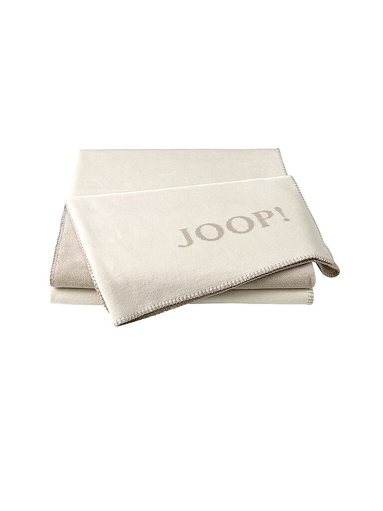 JOOP Wohndecke Uni Doubleface 150x200cm (Ecru-Feder) creme von Joop