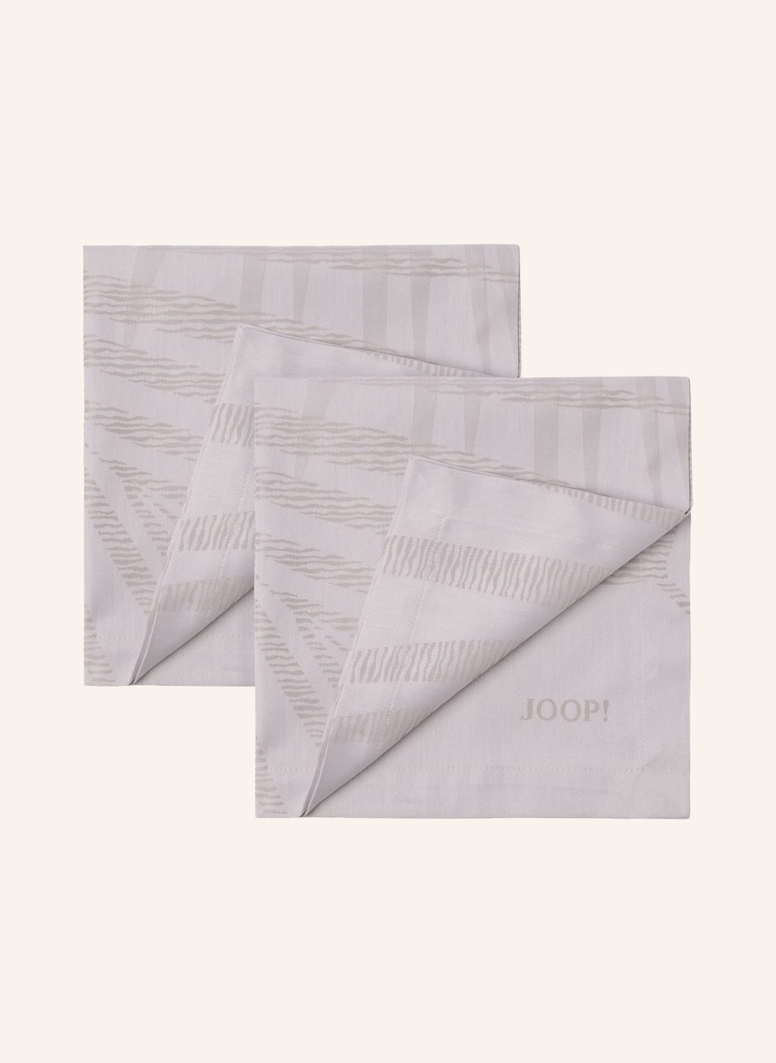 Joop! 2er-Set Servietten J!Leaf beige von Joop!