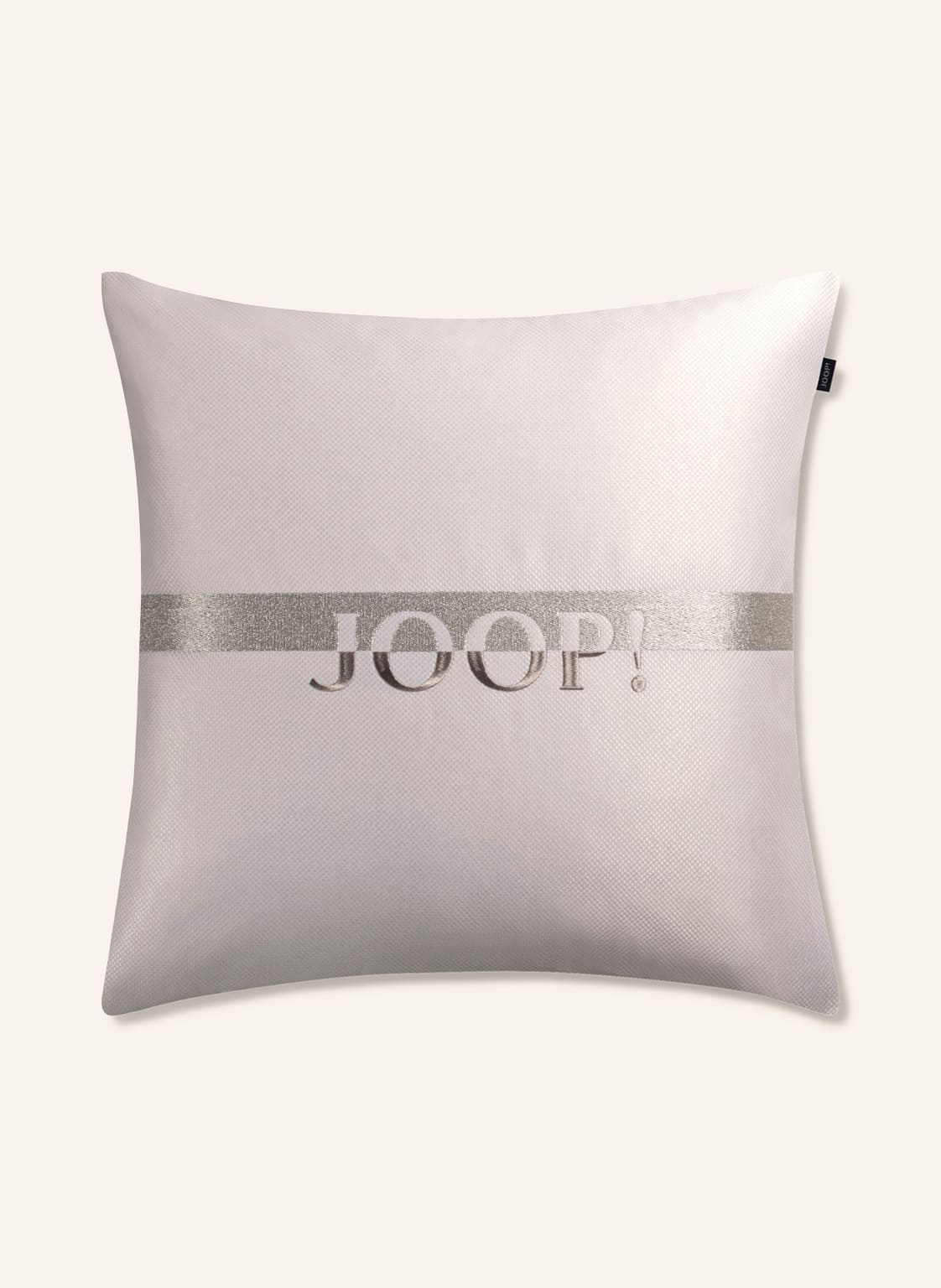 Joop! Dekokissenhülle J!Label silber Joop! Dekokissenhülle J!Label silber von Joop!