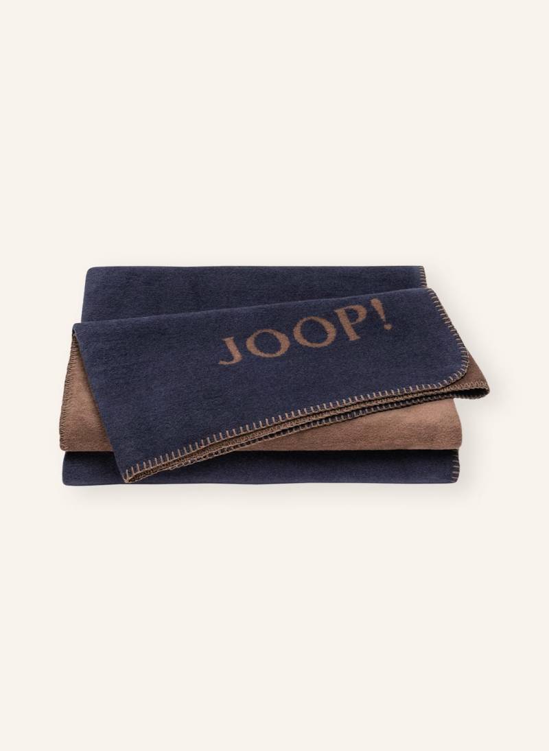 Joop! Plaid Uni Doubleface blau von Joop!